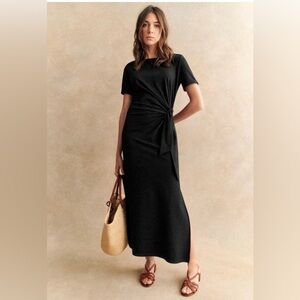 Sezane Pippa Black Knot Dress